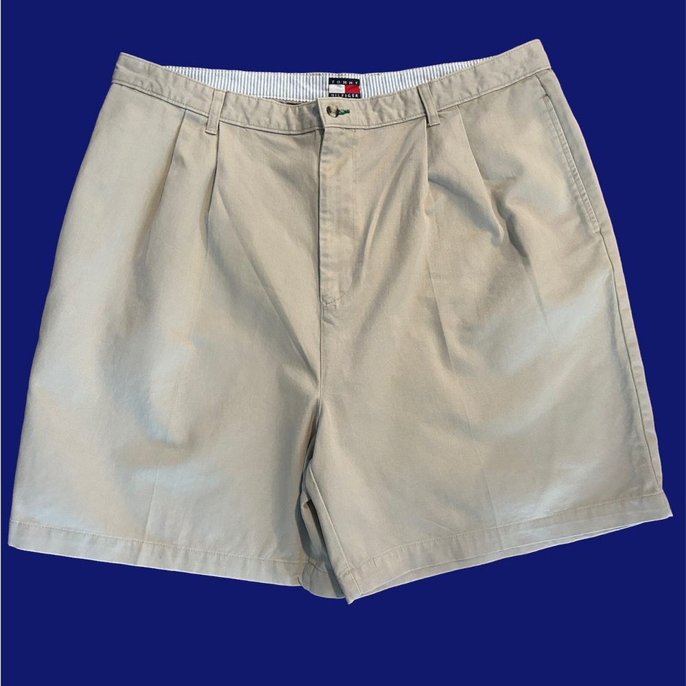 NWT Rare Vintage 90s Tommy Hilfiger Men's Khaki Casual Basic Shorts Size 42